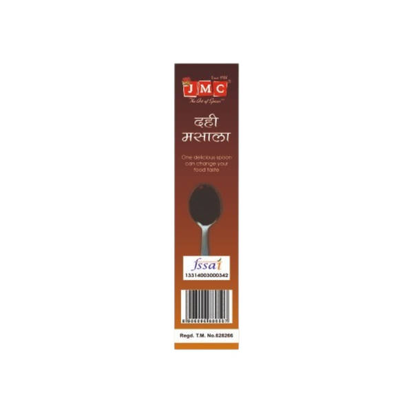 Jmc dahi raita masala 100g box fssai & barcode